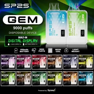 SP2S GEM 9000一次性電子煙丨9000Puffs丨16種口味丨26年台灣現貨